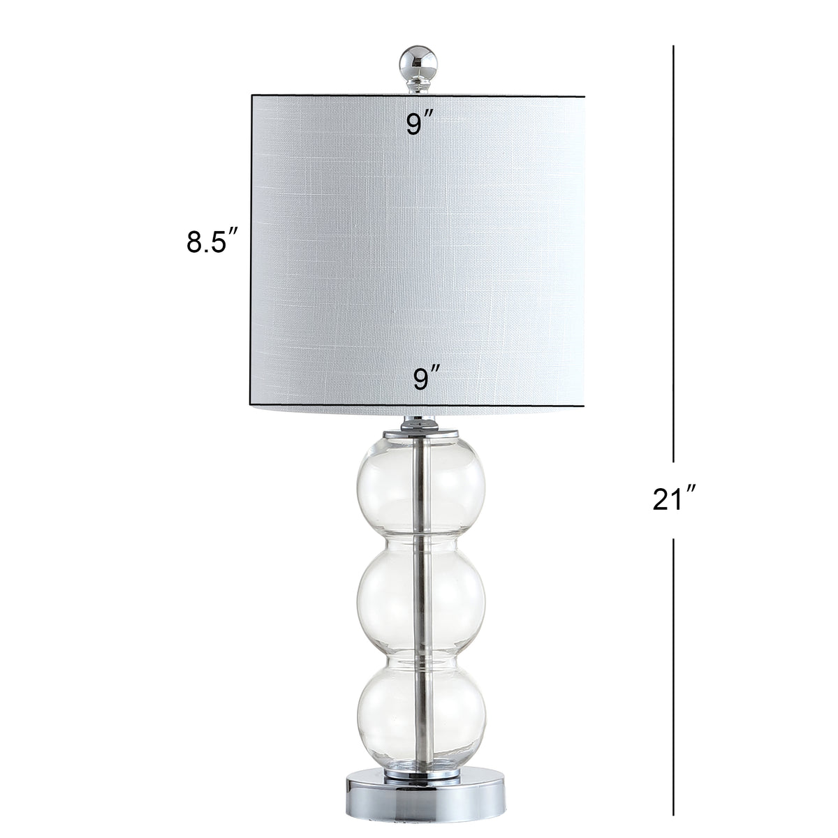 Bowery 21" Glass/Metal LED Table Lamp