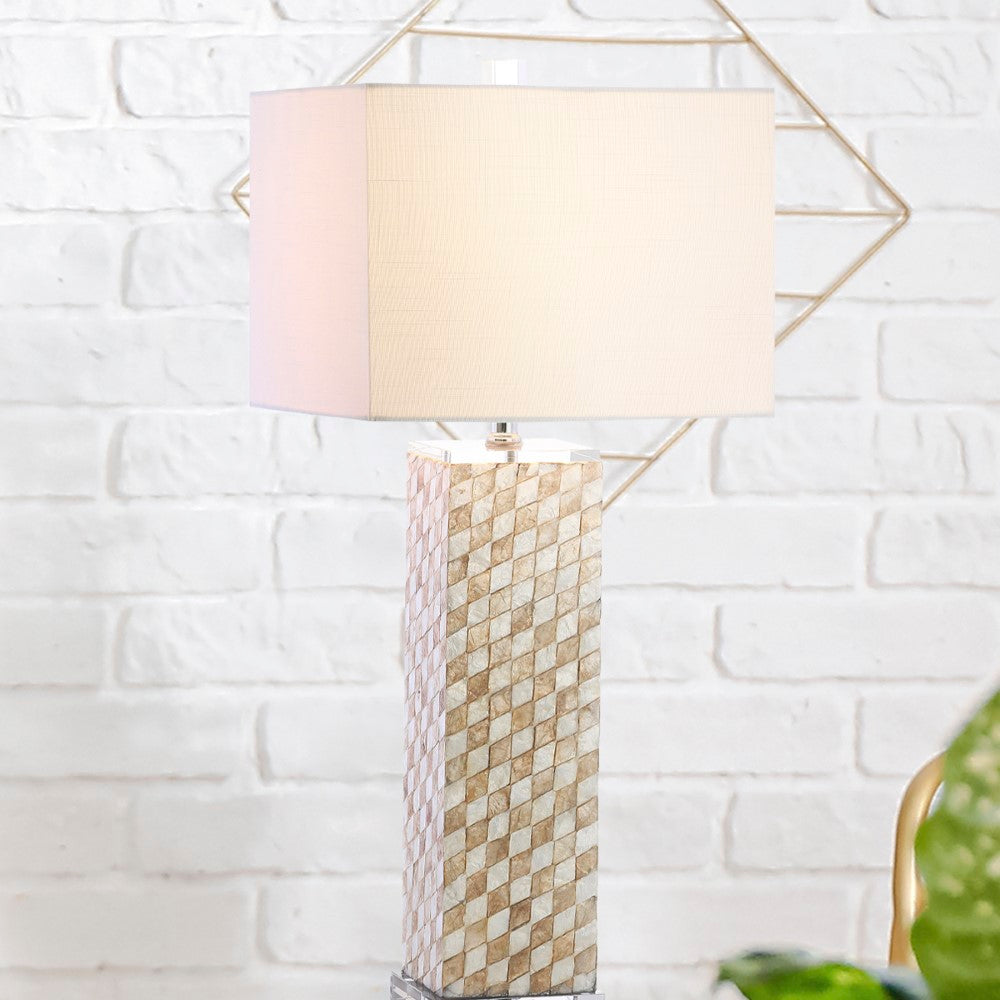 Rose 30.5" Seashell/Crystal LED Table Lamp