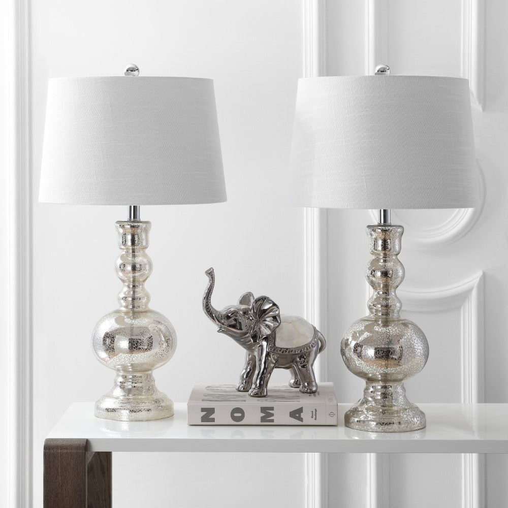 Kelly 28.5" Glass LED Table Lamp, Set of 2