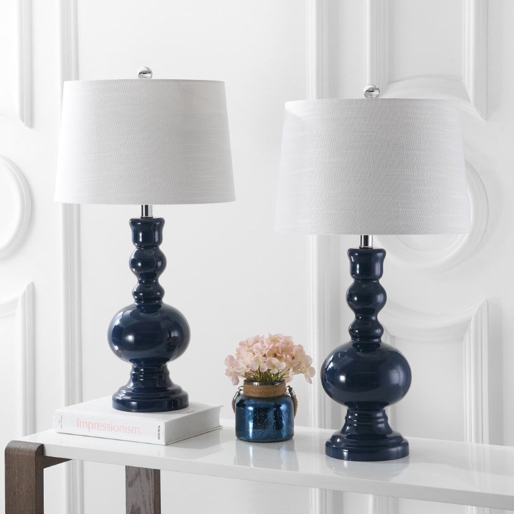 Kelly 28.5" Glass LED Table Lamp, Set of 2