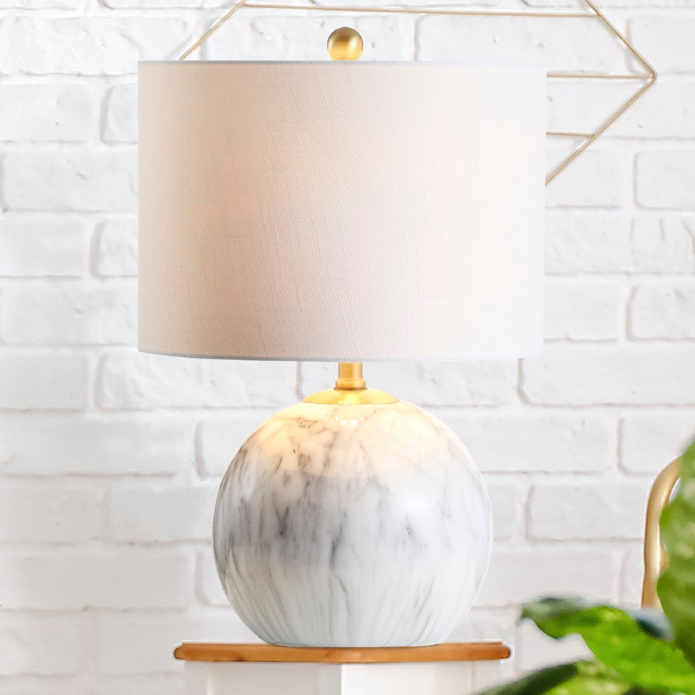 Wren 21.5" Faux Marble Resin LED Table Lamp