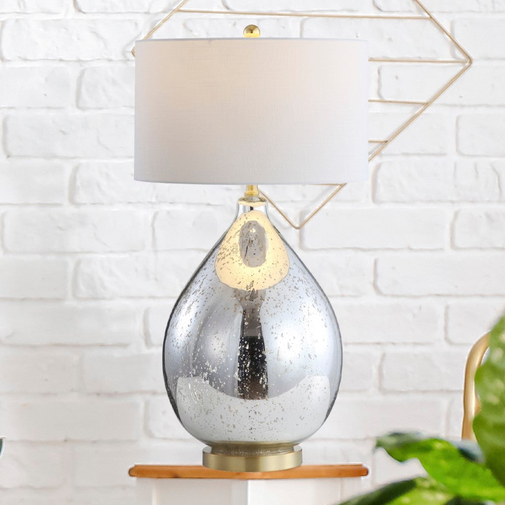 Bluebird 30.75" Glass/Metal LED Table Lamp