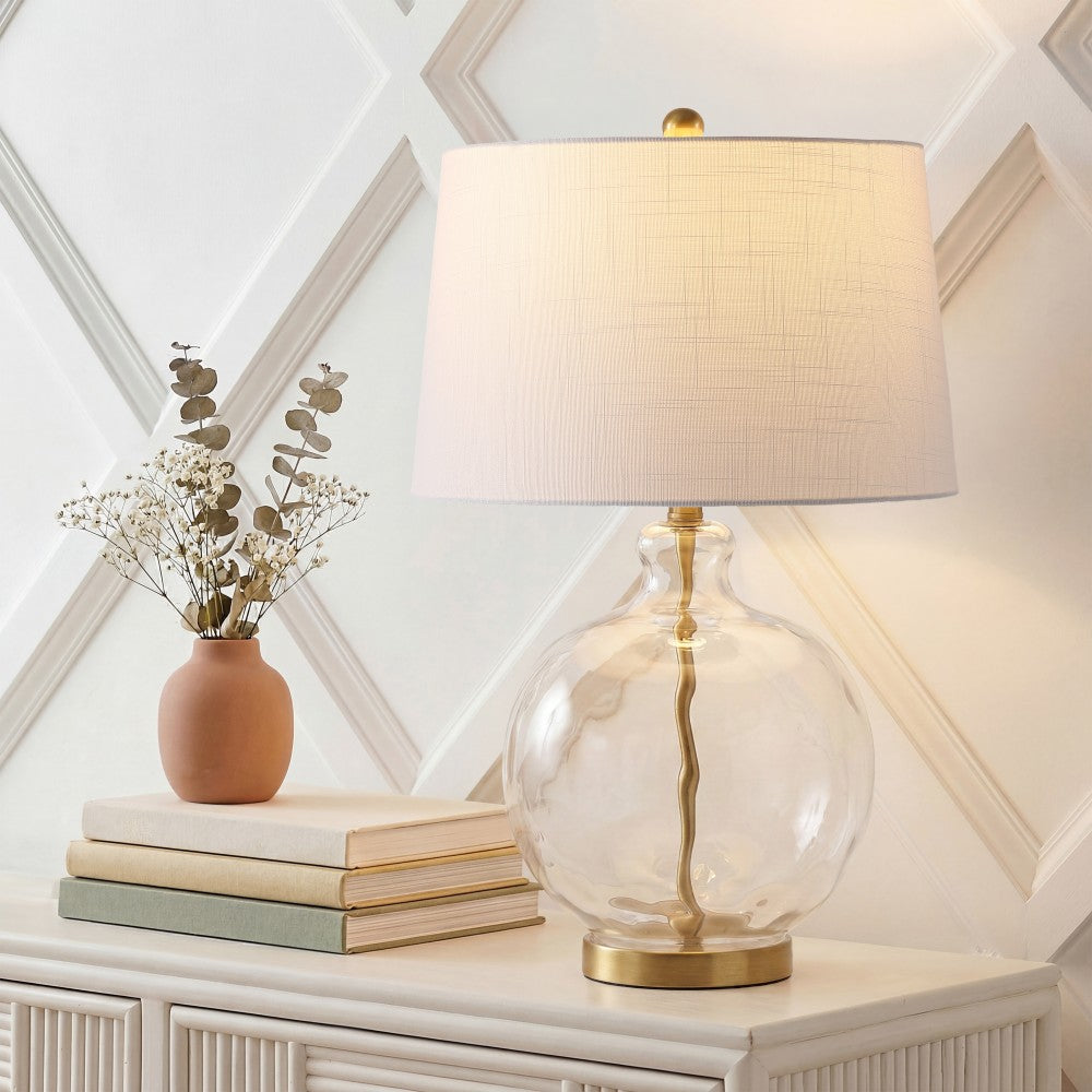 Cardinal 26.5" Glass/Metal LED Table Lamp