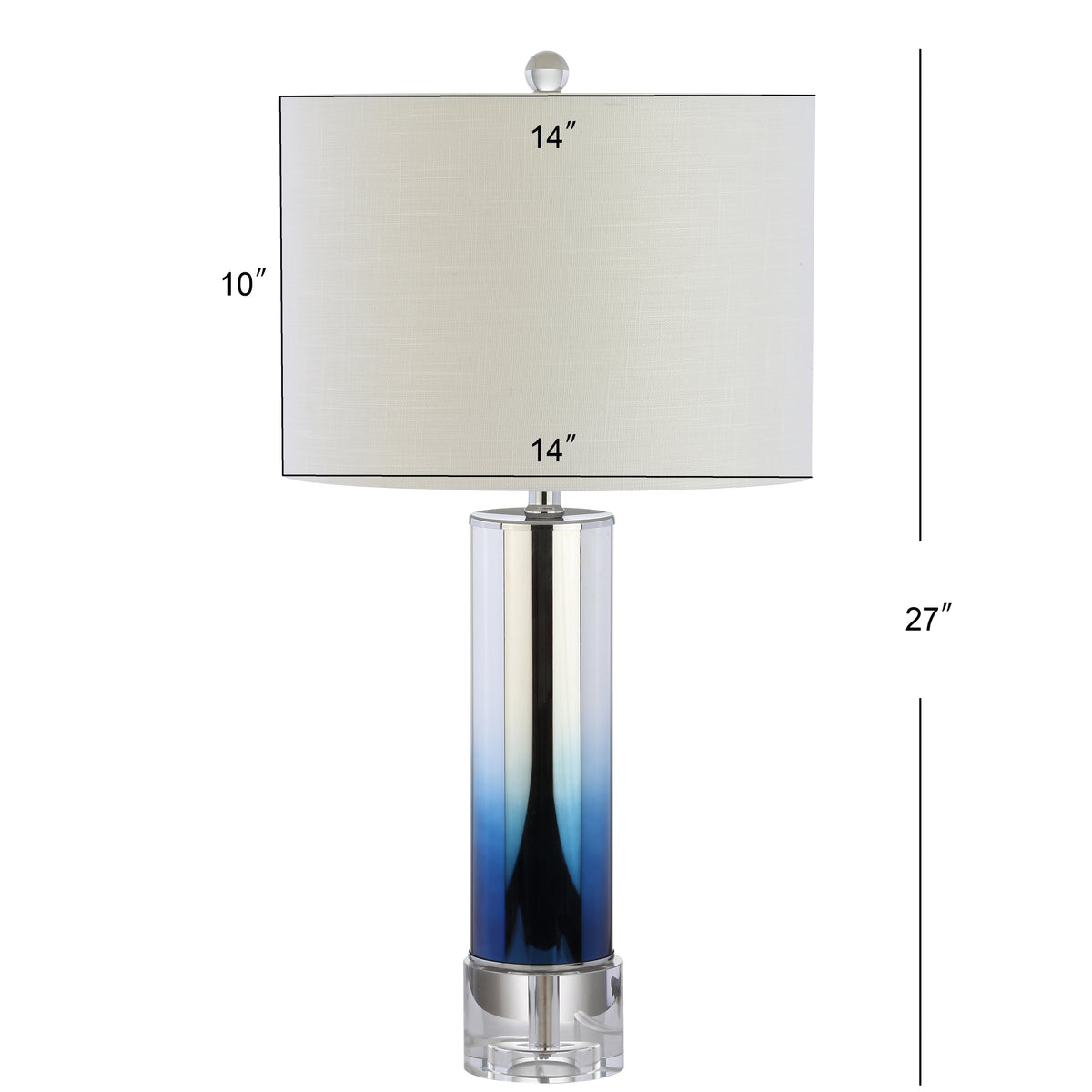 Amber 27" Glass/Crystal LED Table Lamp