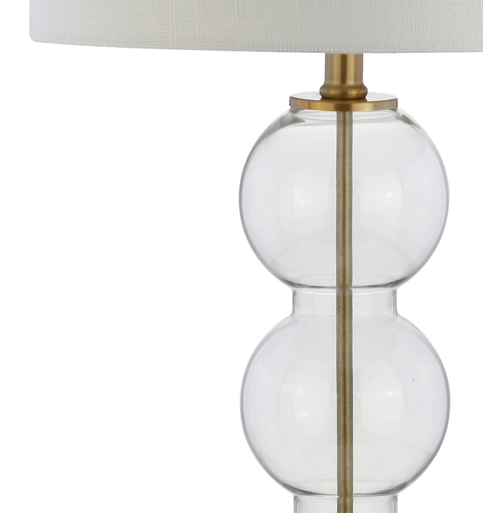 Max 27" Glass Triple-Sphere LED Table Lamp, Set of 2