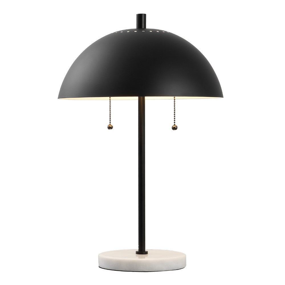 Hammer 20.7" Dome Metal with Marble Base LED Table Lamp