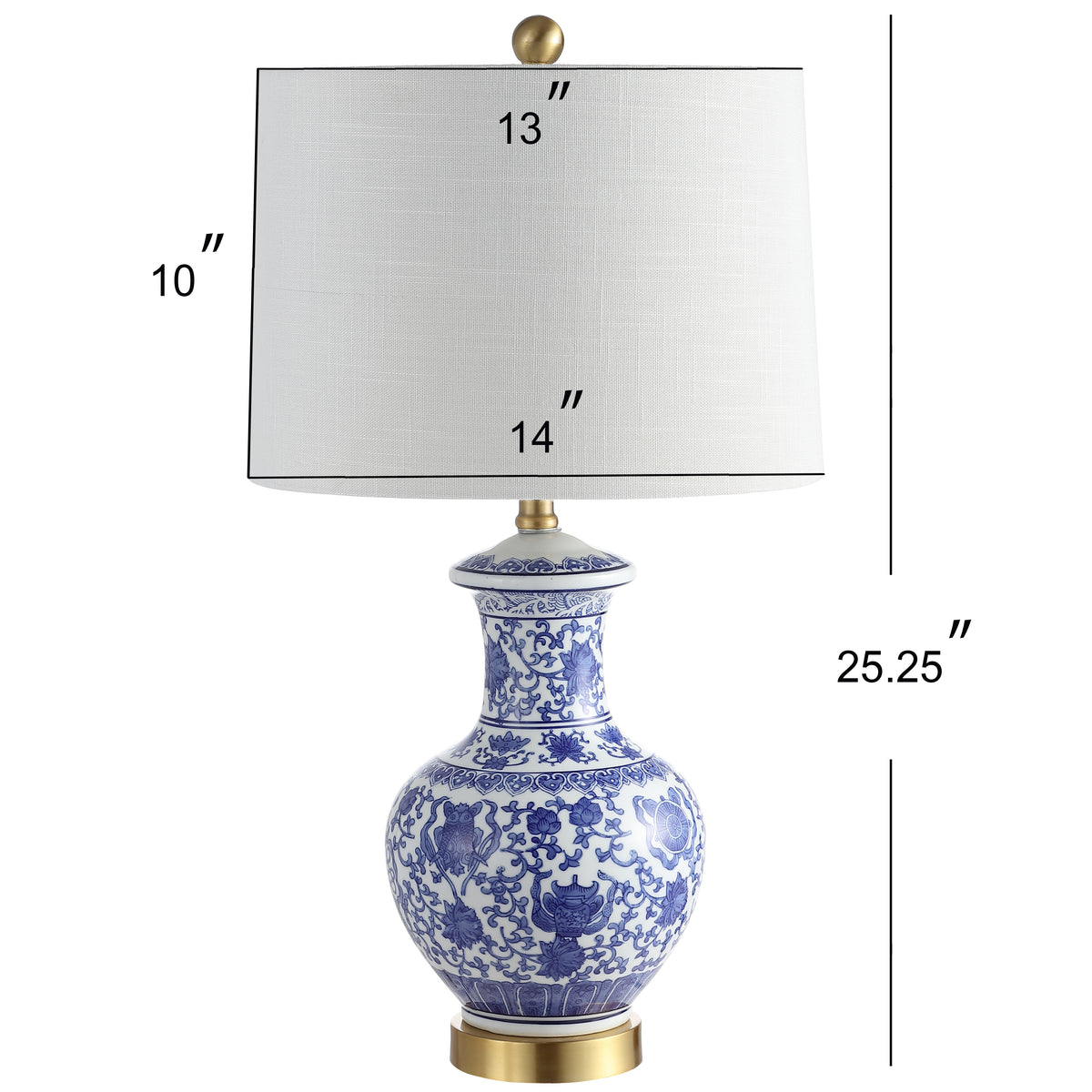 Pigeon 25.25" Ceramic/Metal LED Table Lamp, Set of 2