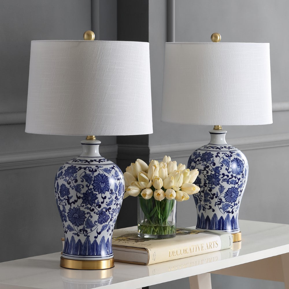 Pigeon 25.25" Ceramic/Metal LED Table Lamp, Set of 2