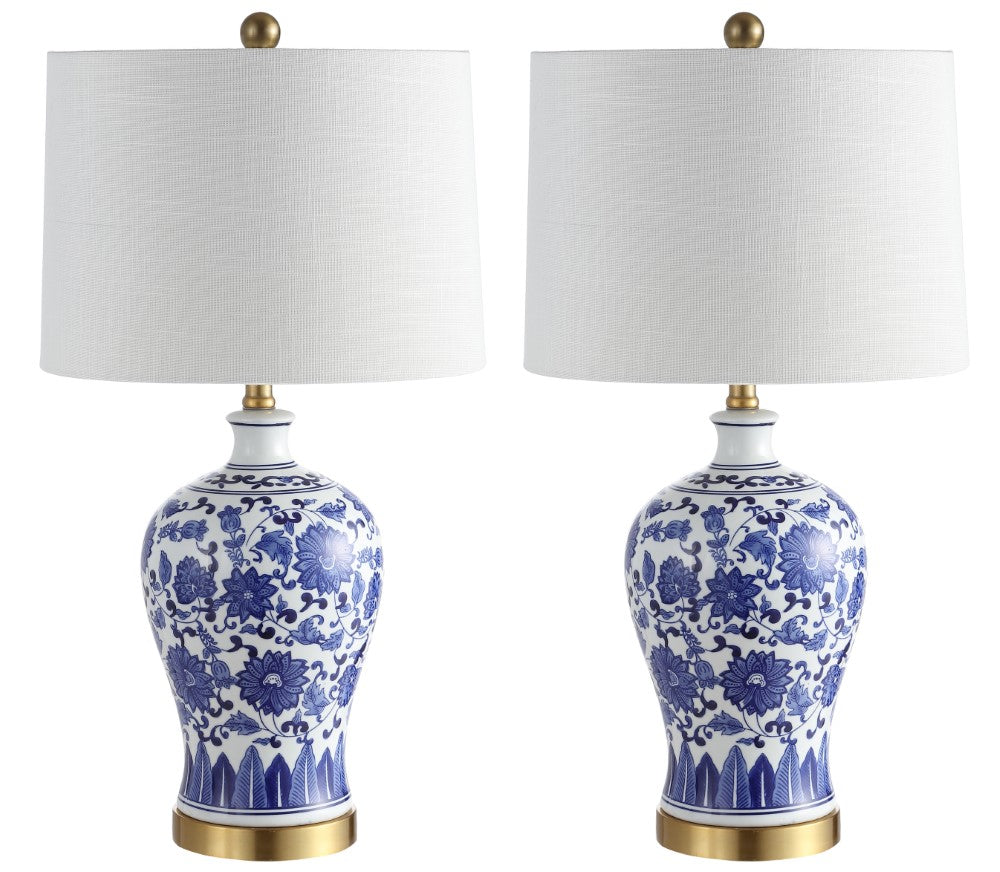 Pigeon 25.25" Ceramic/Metal LED Table Lamp, Set of 2
