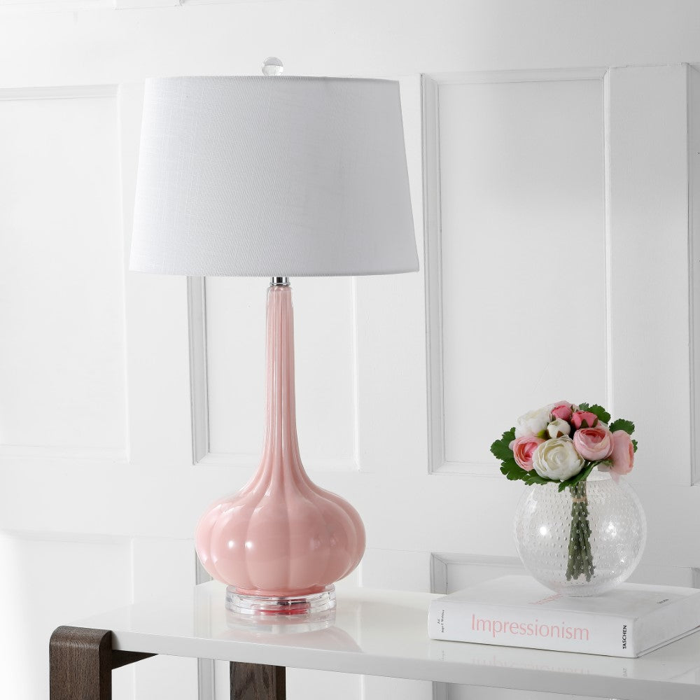 Sophia 28.5" Glass Teardrop LED Table Lamp, Set of 2