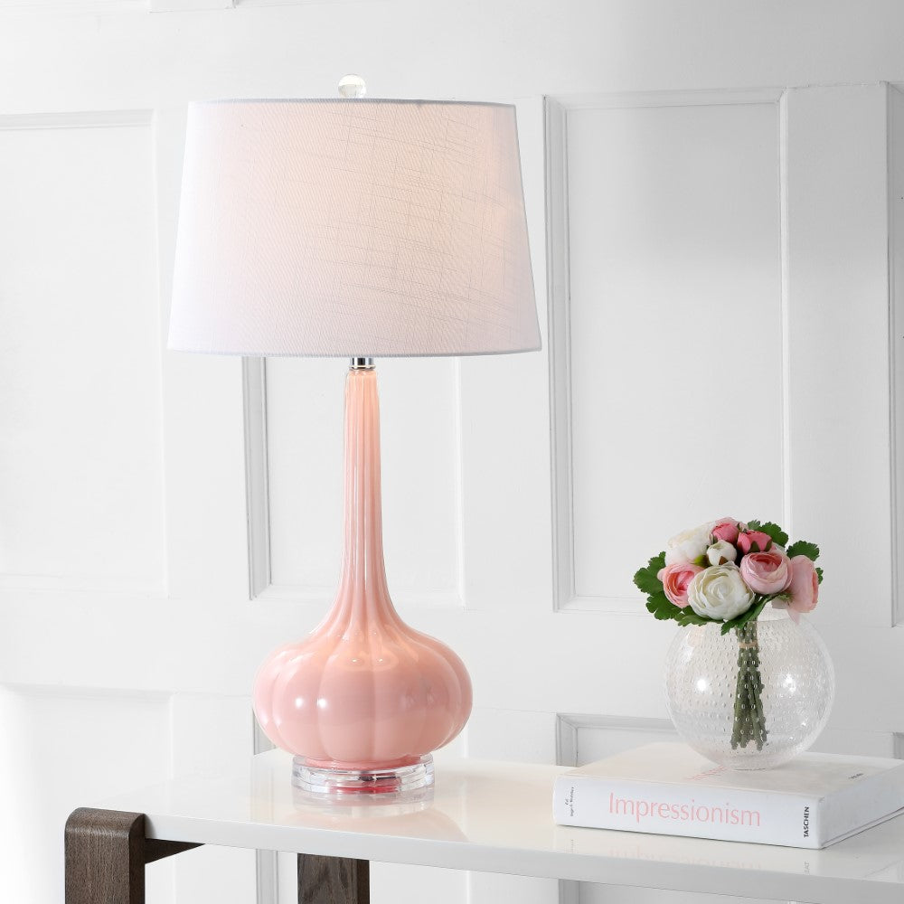 Sophia 28.5" Glass Teardrop LED Table Lamp, Set of 2