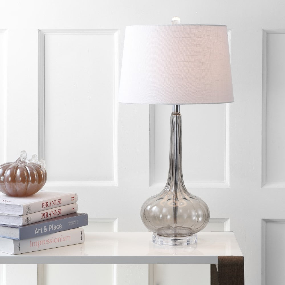 Sophia 28.5" Glass Teardrop LED Table Lamp, Set of 2