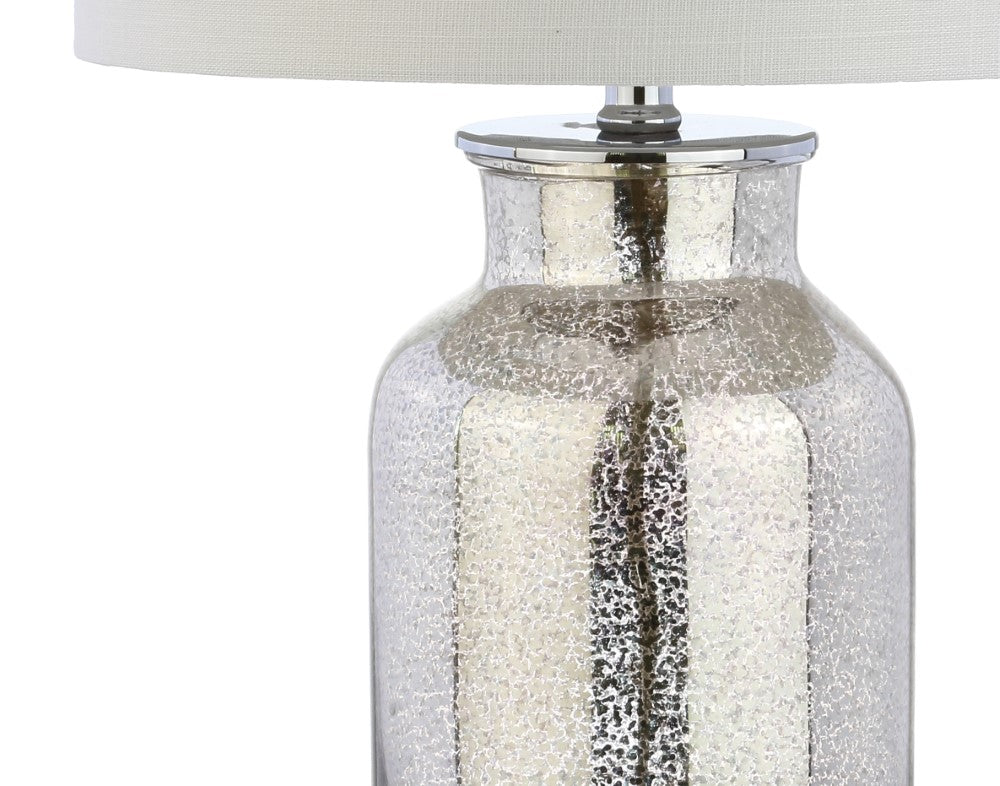 Dax 24.5" Trellis Pattern Glass LED Table Lamp