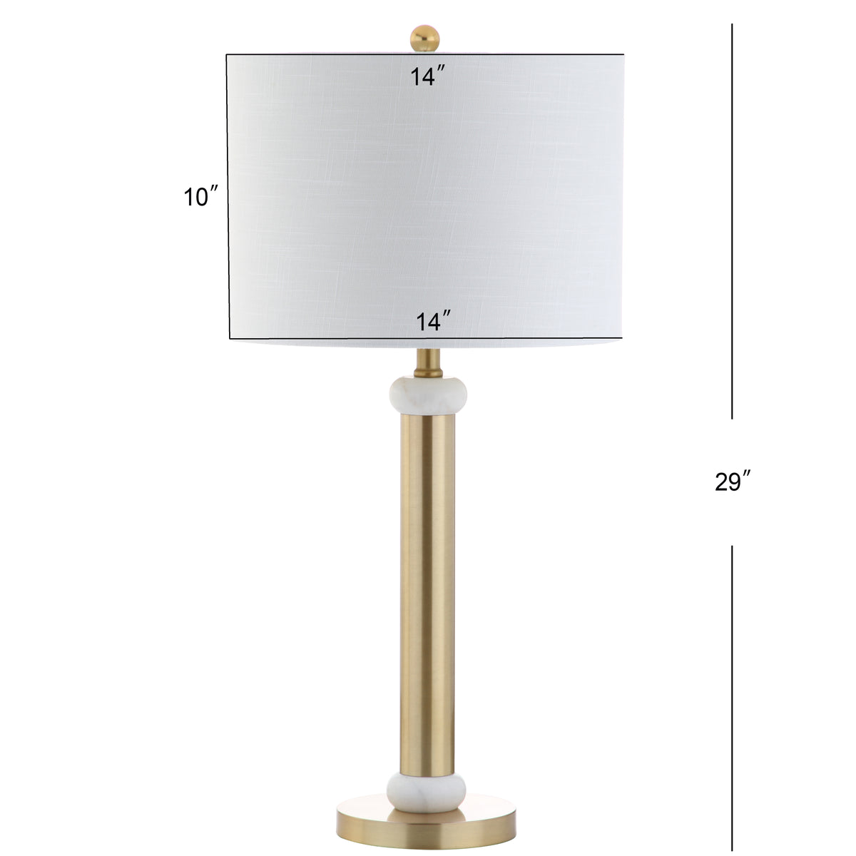 Kelvin 27" Metal/Marble LED Table Lamp