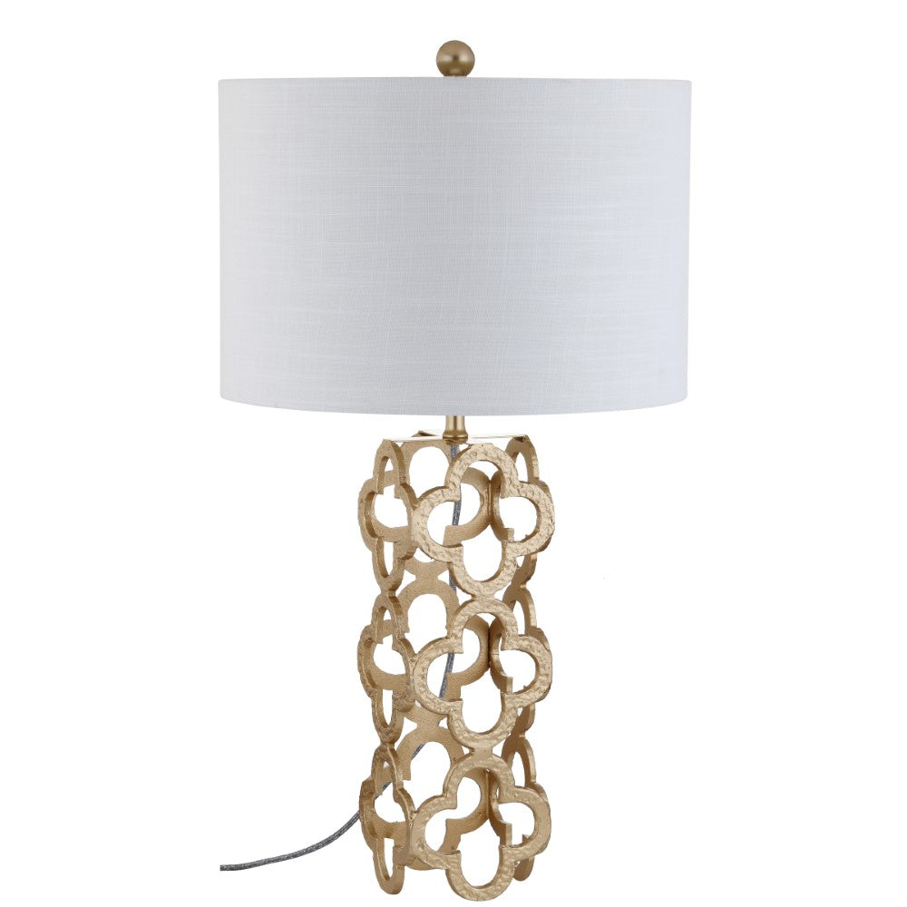 Karina 26.5" Metal Quatrefoil LED Table Lamp