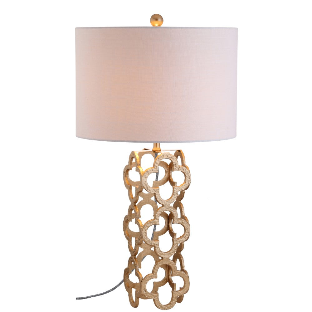 Karina 26.5" Metal Quatrefoil LED Table Lamp