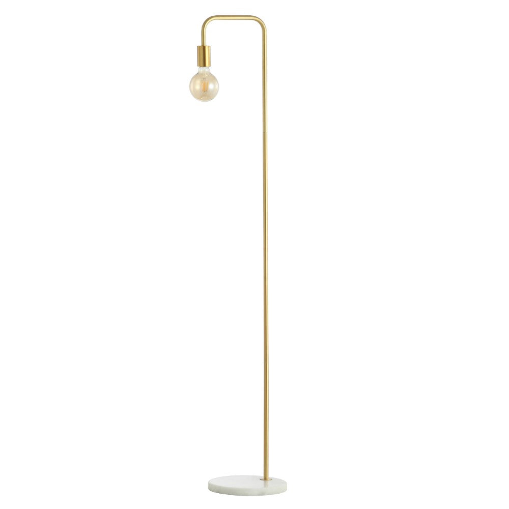 Darwin 60" Minimalist Edison Metal/Marble Floor Lamp
