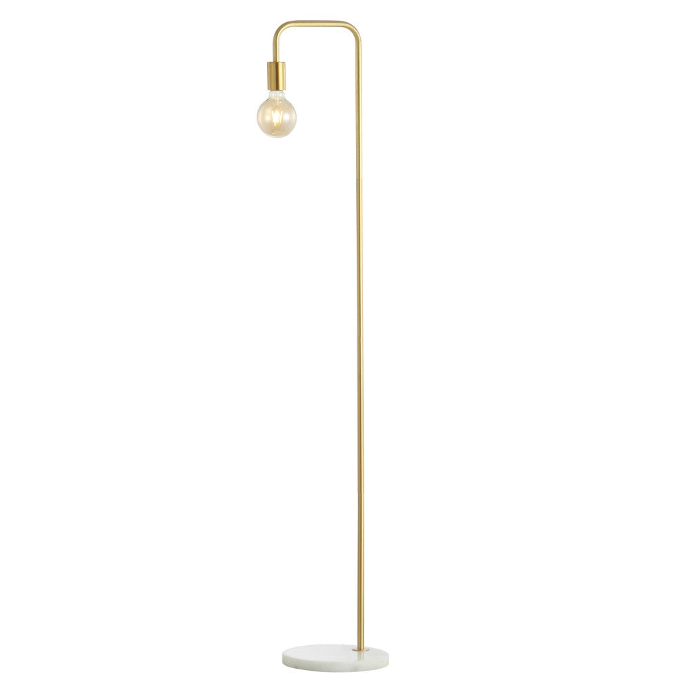 Darwin 60" Minimalist Edison Metal/Marble Floor Lamp