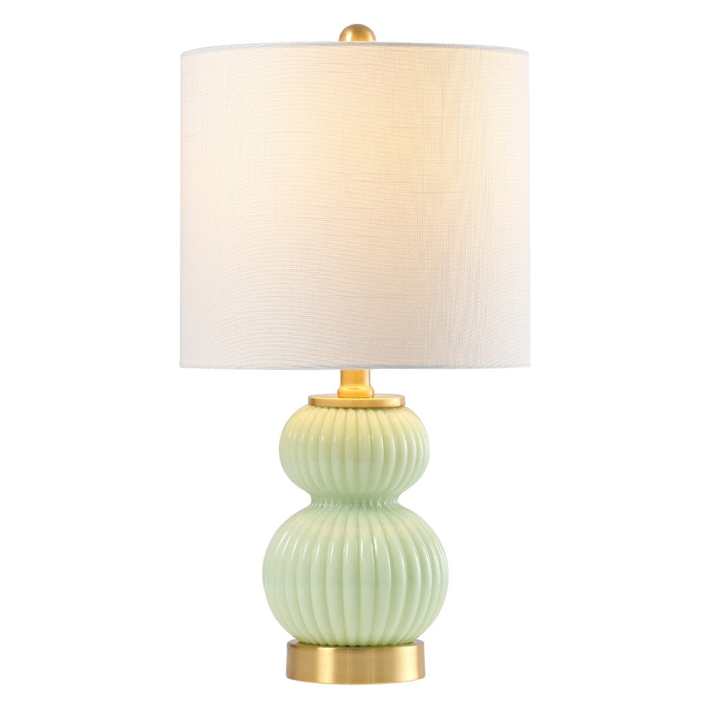 Daisy 20" Ribbed Metal/Glass LED Table Lamp
