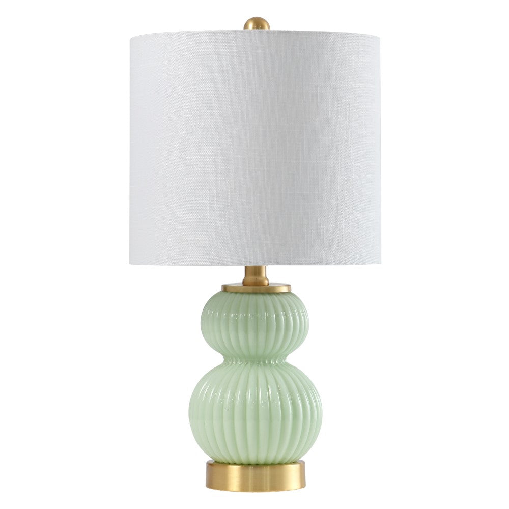 Daisy 20" Ribbed Metal/Glass LED Table Lamp