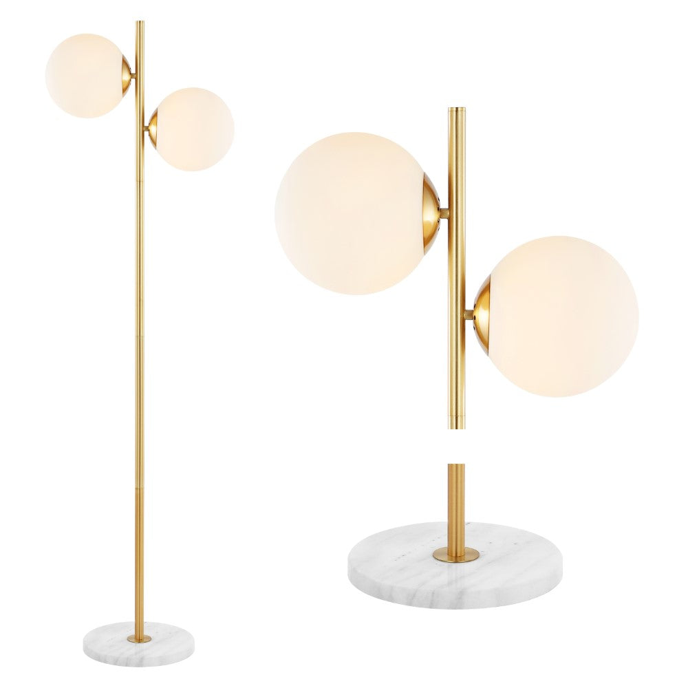 Elza 60.5" Modern Parisian Candlestick Iron LED Floor Lamp