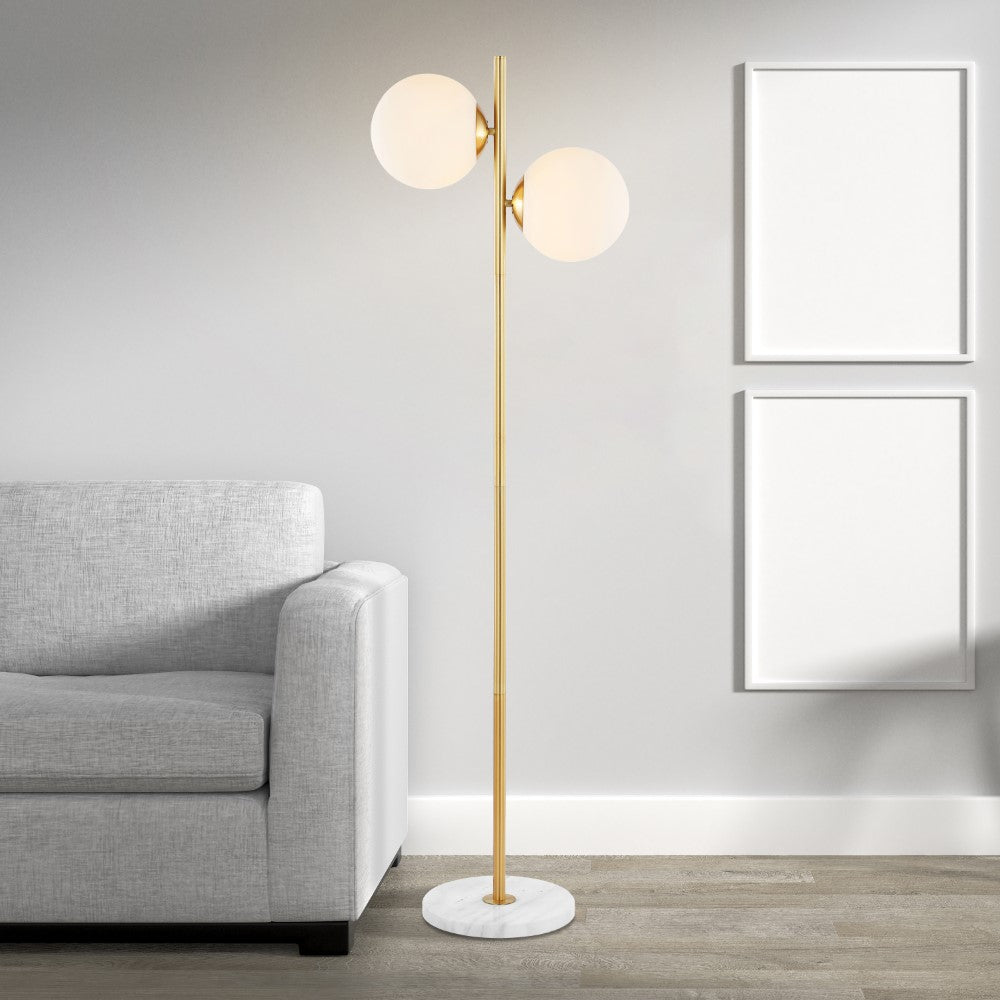 Elza 60.5" Modern Parisian Candlestick Iron LED Floor Lamp