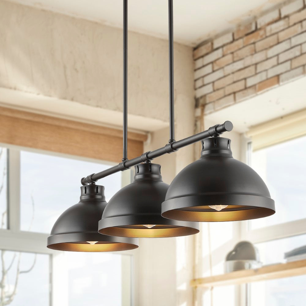 Stetton 36" Industrial Farmhouse Iron Linear LED Pendant