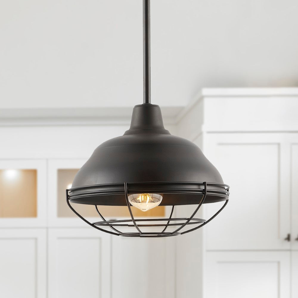 Bridgemoor 10.38" Industrial Farmhouse Iron LED Pendant