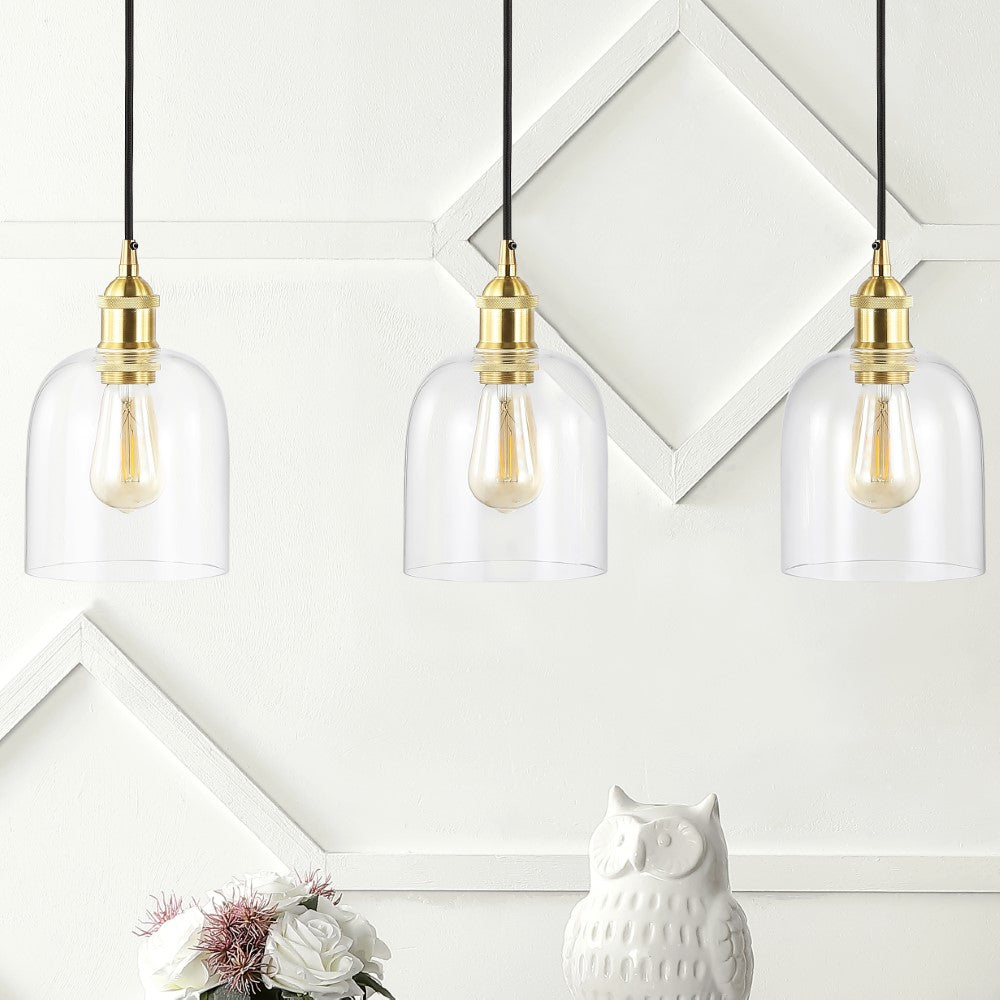 Cooper 25.5" Farmhouse Contemporary Glass Linear LED Pendant