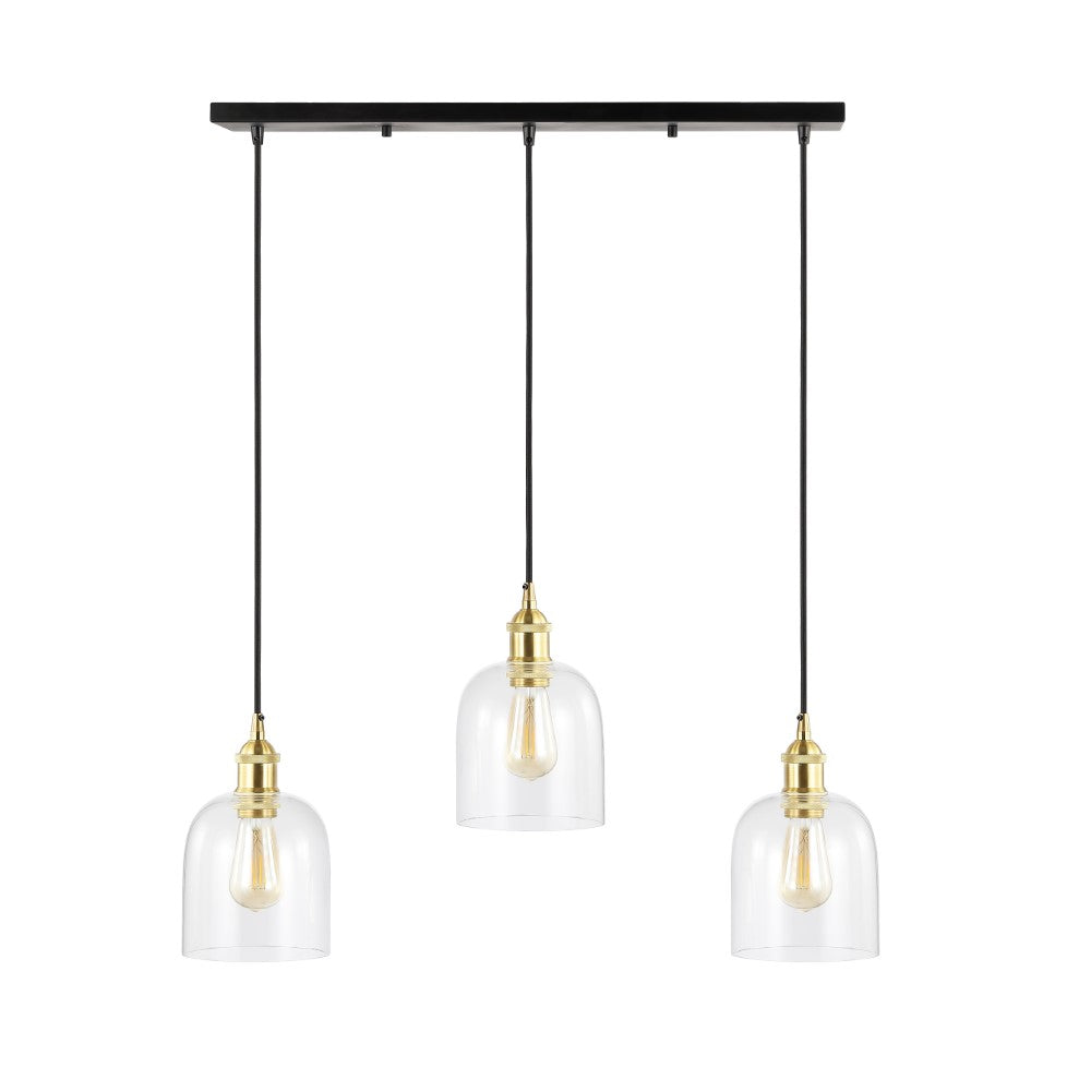 Cooper 25.5" Farmhouse Contemporary Glass Linear LED Pendant