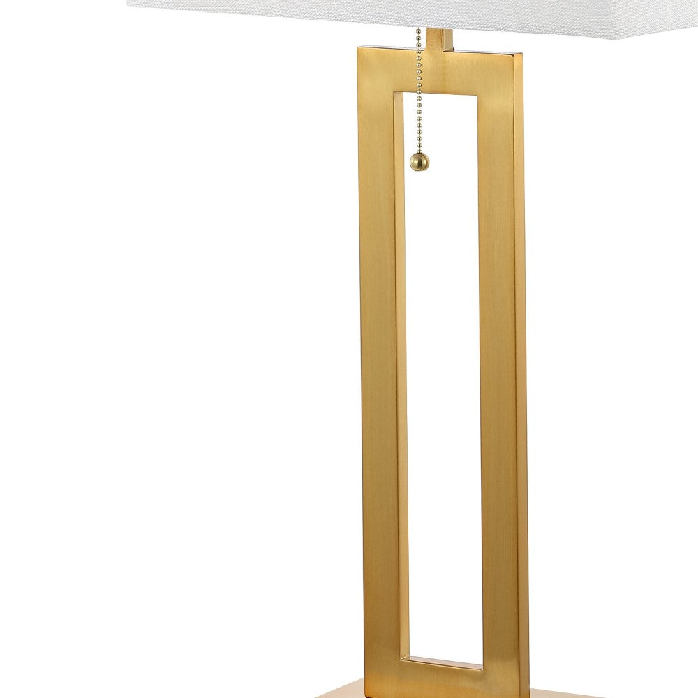 Abner 28.5" Vintage Industrial Iron LED Table Lamp with Pull-Chain and USB Charging Port Set 2