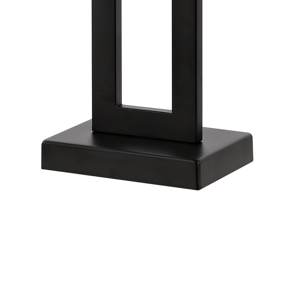 Abner 28.5" Vintage Industrial Iron LED Table Lamp with Pull-Chain and USB Charging Port Set 2