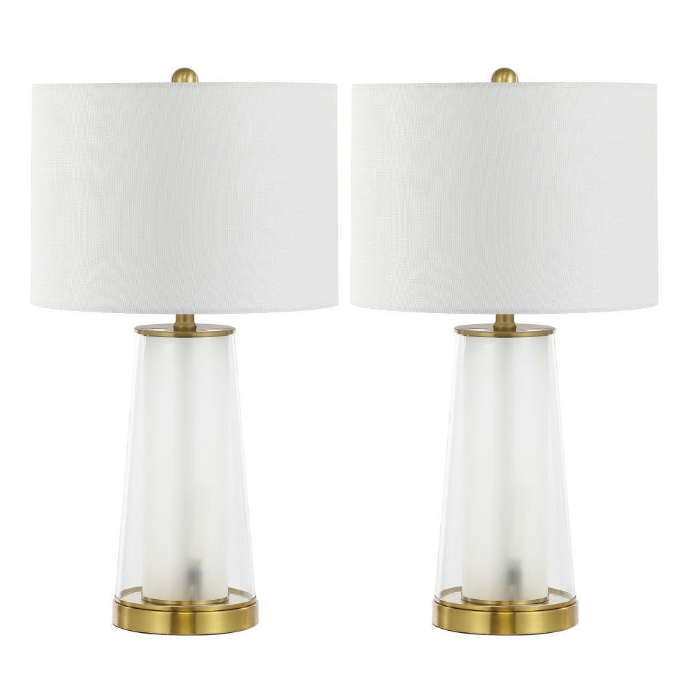 Portable Modern Minimalist Glass/Iron Nightlight LED Table Lamp Set 2