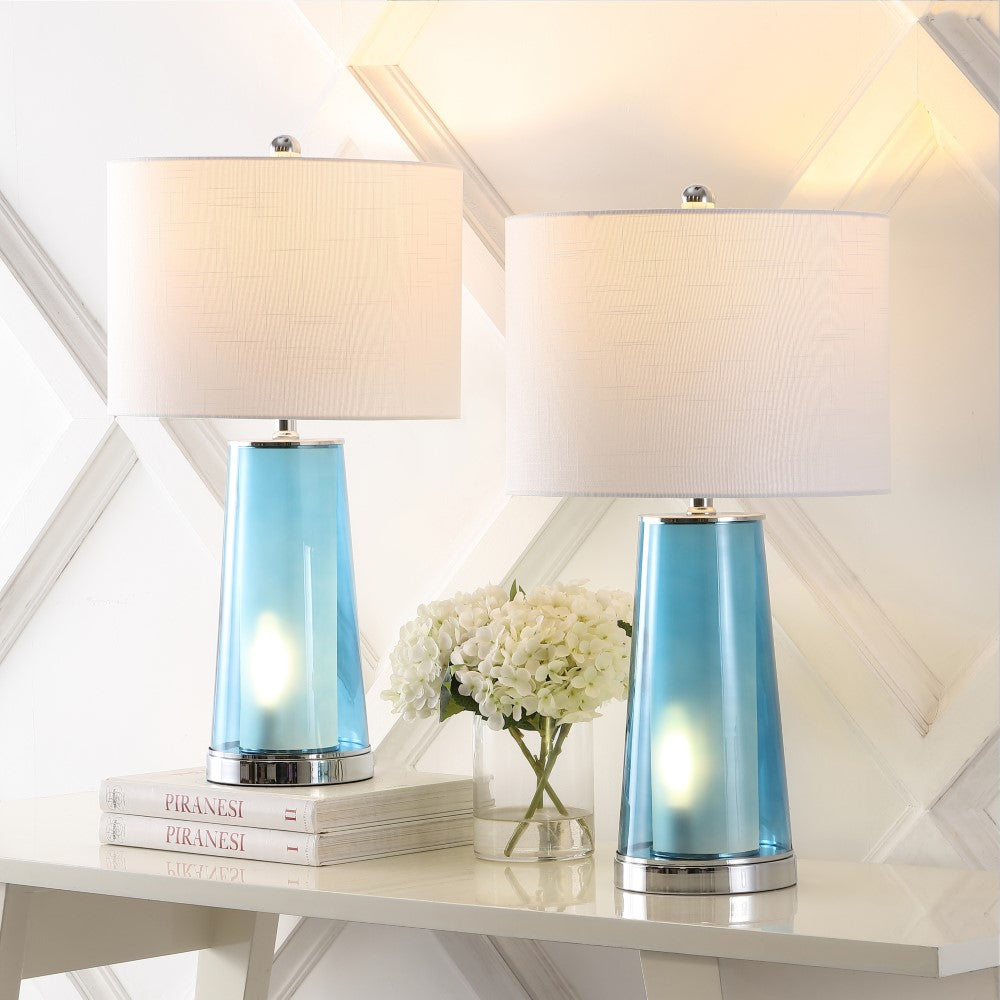 Portable Modern Minimalist Glass/Iron Nightlight LED Table Lamp Set 2