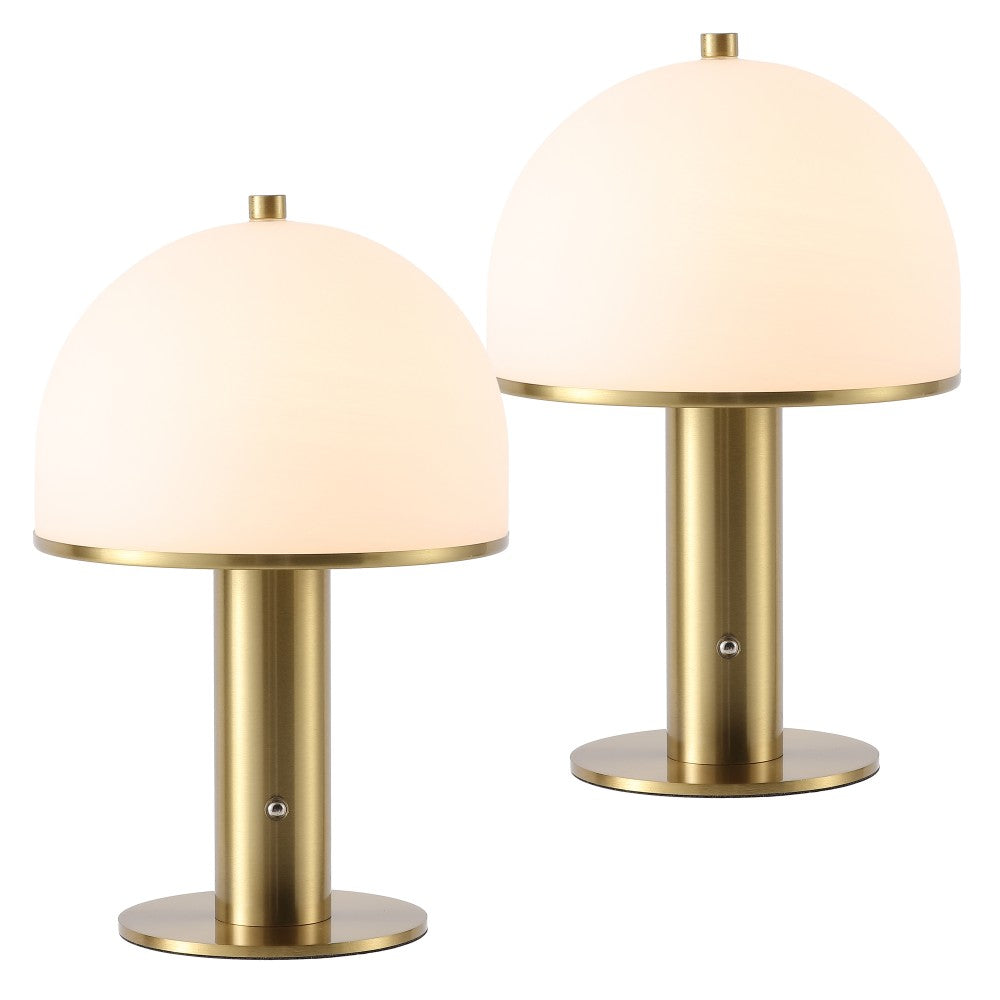 Wildwood 12.3 in. Modern Metal Rechargeable Integrated Dimmable LED Table Lamp with Touch Sensor