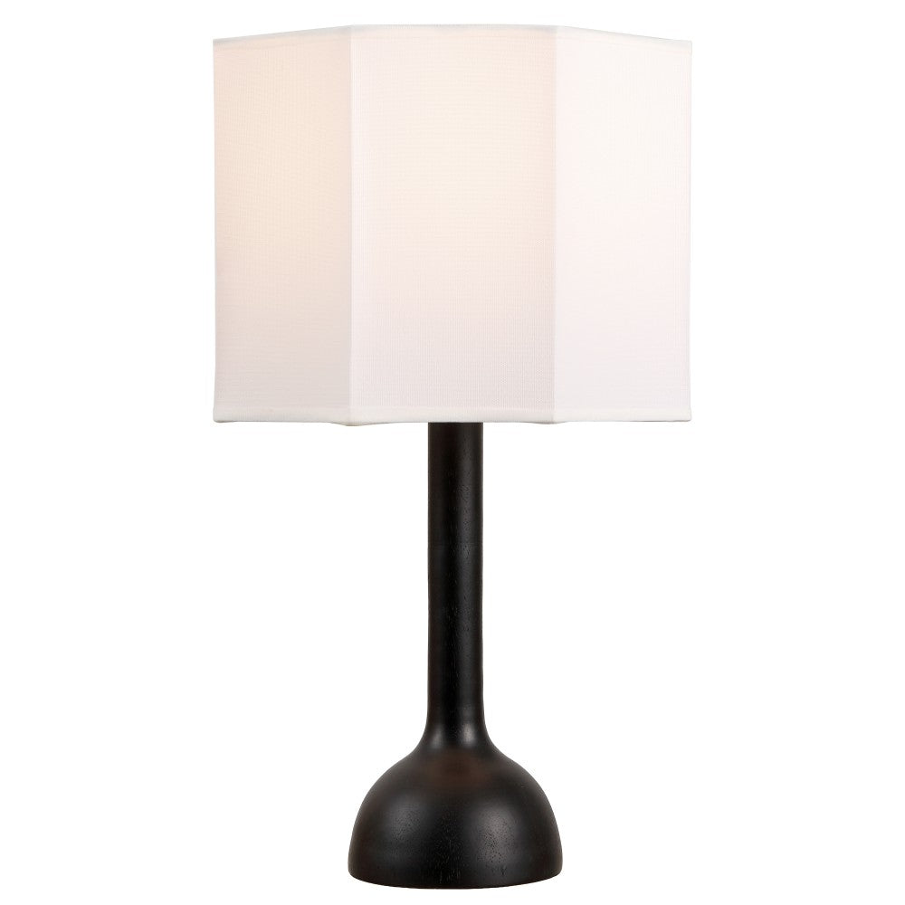 Lisbet 21" Mid-Century Modern Tubular Gourd Resin LED Table Lamp with Octagonal Shade