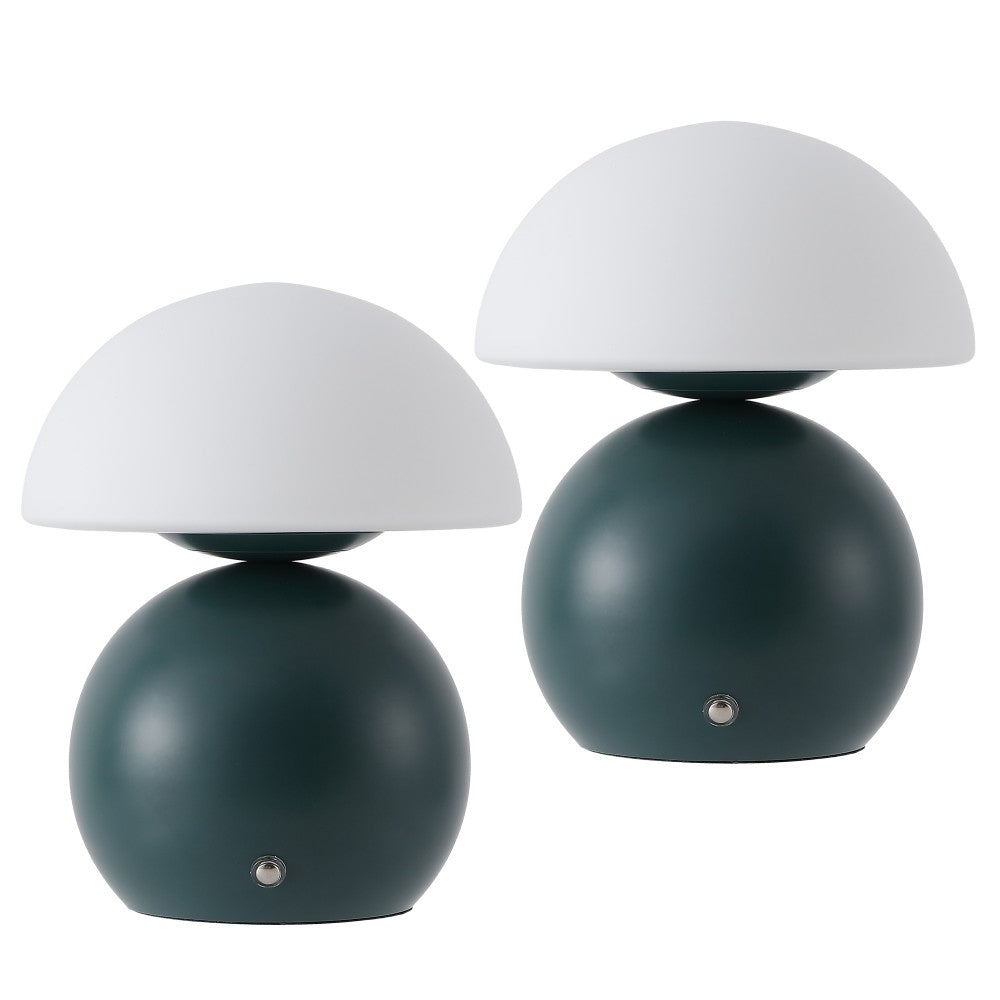 Arbor 7.3 in. Modern Minimalist Metal and Glass Rechargeable Integrated Touch Sensor Dimmable LED Table Lamp