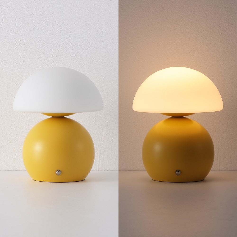 Arbor 7.3 in. Modern Minimalist Metal and Glass Rechargeable Integrated Touch Sensor Dimmable LED Table Lamp