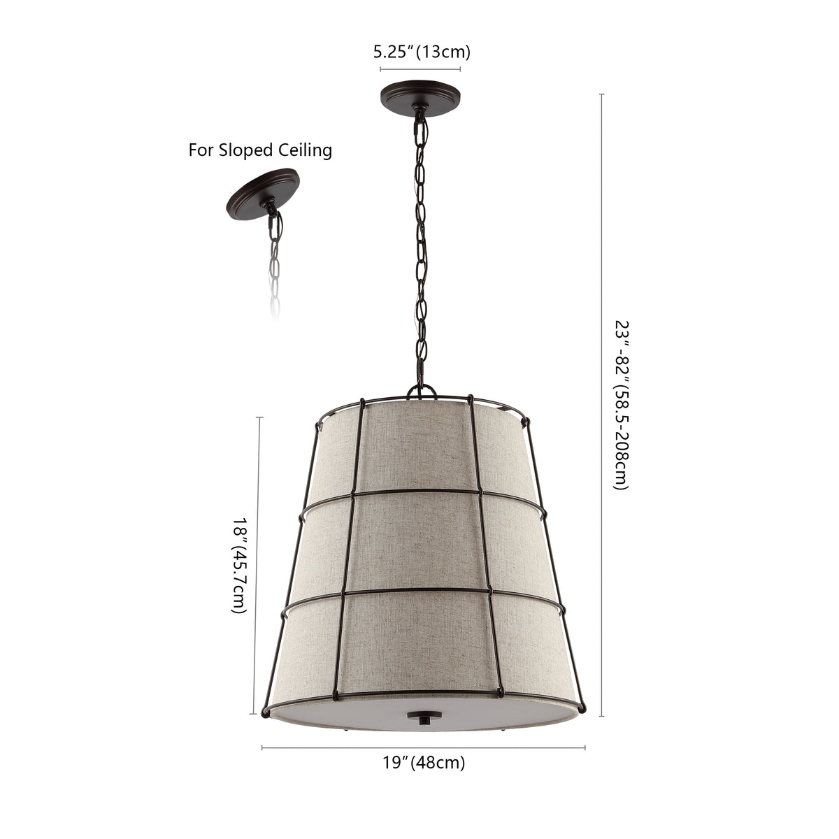 Barnes 19" Rustic Farmhouse Iron LED Flush Mount