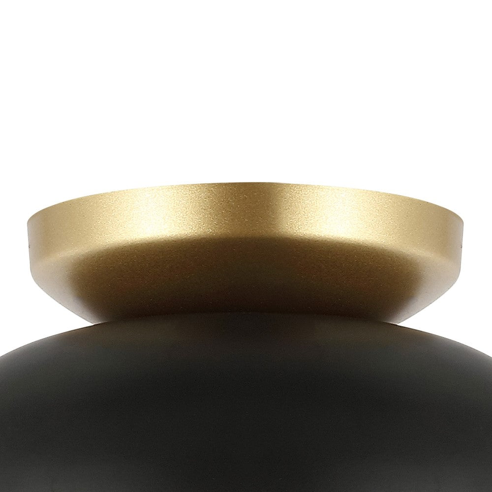 Subtle 8.5" Classic Industrial Iron LED Flush Mount