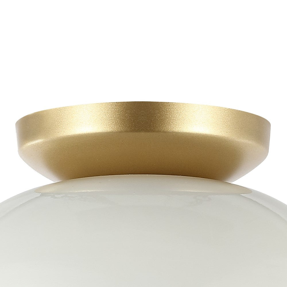 Subtle 8.5" Classic Industrial Iron LED Flush Mount