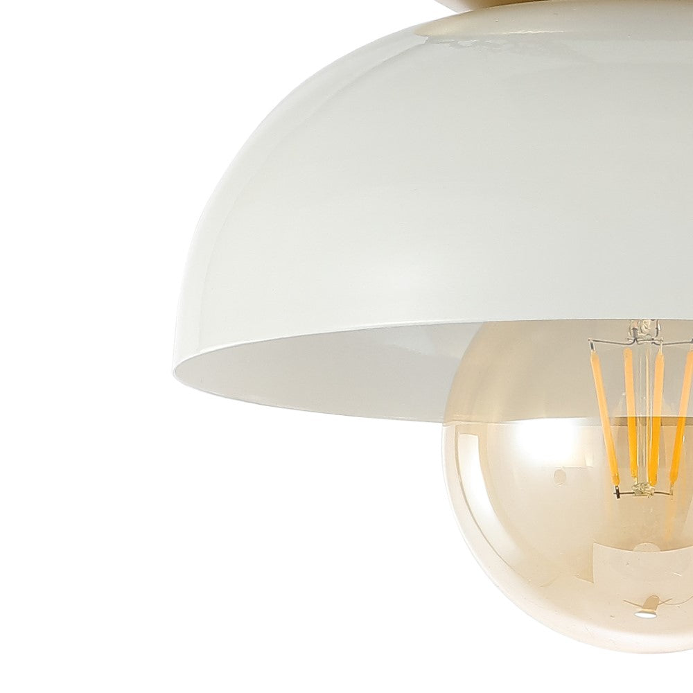 Subtle 8.5" Classic Industrial Iron LED Flush Mount