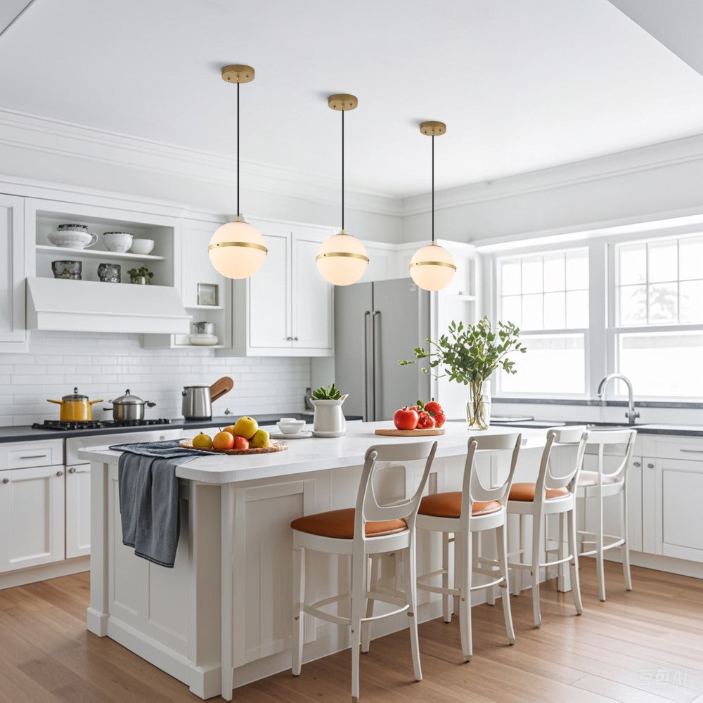 Mango 8" Modern Minimalist Globe LED Pendant Light