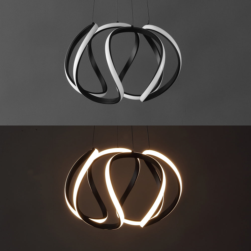 Euphoria 18.5" Contemporary Designer Aluminum/Iron Scribble Integrated LED Pendant Light