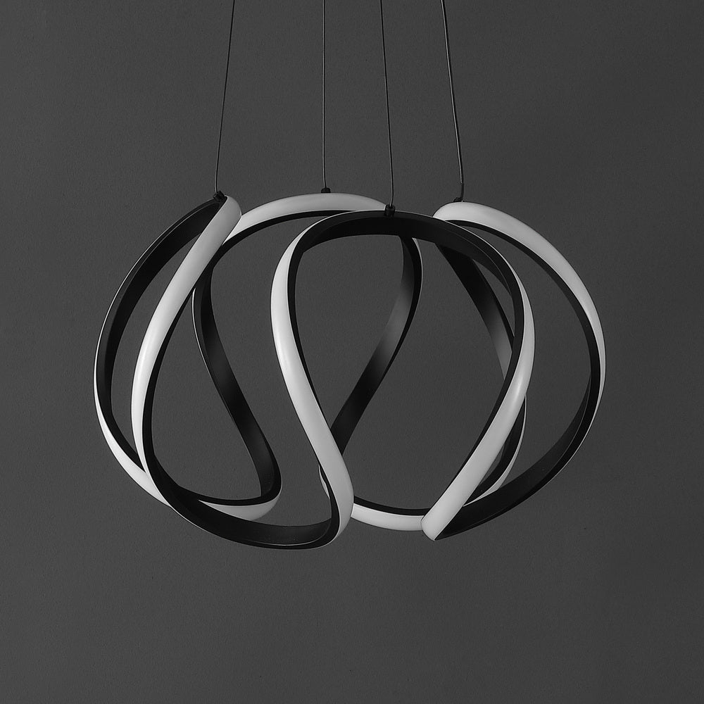 Euphoria 18.5" Contemporary Designer Aluminum/Iron Scribble Integrated LED Pendant Light