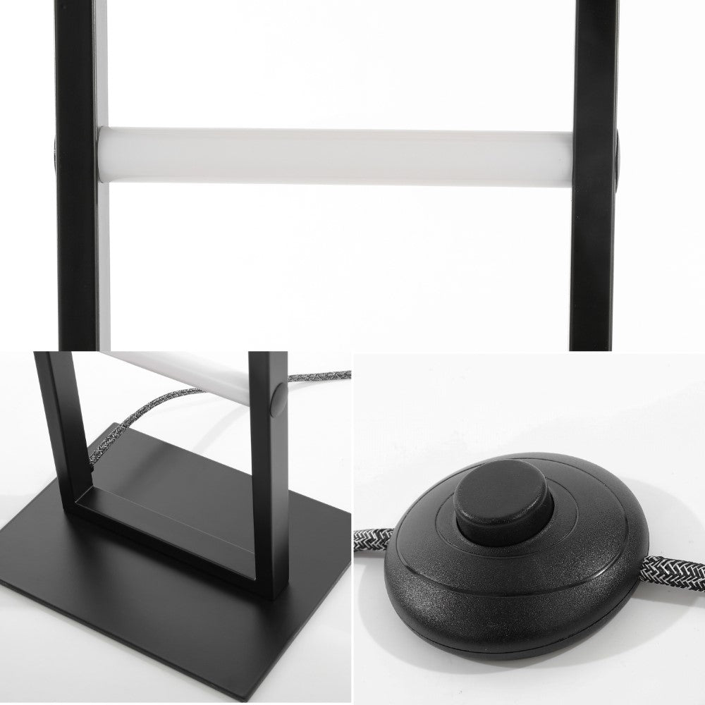 Addlon 59.3" Minimalist Modern Iron Ladder Dimmable Integrated LED Floor Lamp