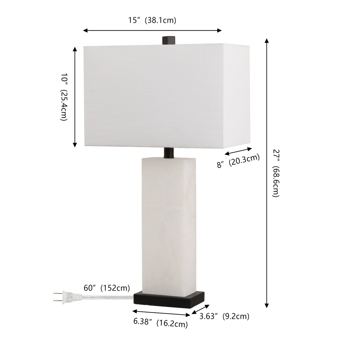 Paxton 27" Alabaster LED Table Lamp