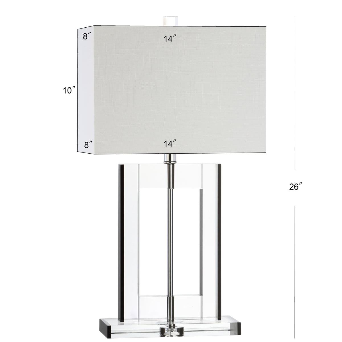 Darius 26" Crystal LED Table Lamp