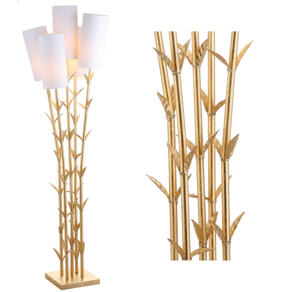 Sebastian 5-Light Brass 65.5" LED Floor Lamp
