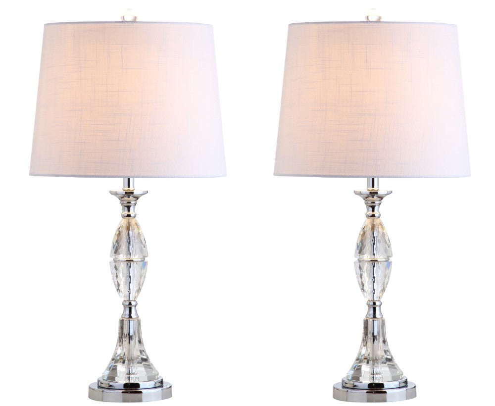 Pablo 25.5" Crystal LED Table Lamp, Set of 2